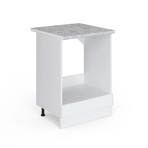 Vicco Herdumbauschrank R-Line Herdschrank Weiß Hochglanz/Weiß 60 cm AP Marm günstig online kaufen