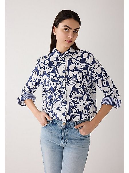 MORE&MORE Langarmbluse kurze, weite Flowerprint Bluse günstig online kaufen