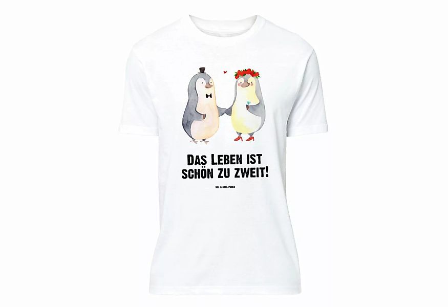 Mr. & Mrs. Panda T-Shirt Pinguin Heirat - Weiß - Geschenk, Nachthemd, Schla günstig online kaufen