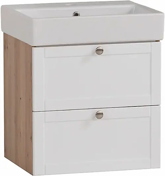 Schildmeyer Waschtisch "Jesper Breite 50,0 cm", Fronten in Landhausoptik, G günstig online kaufen