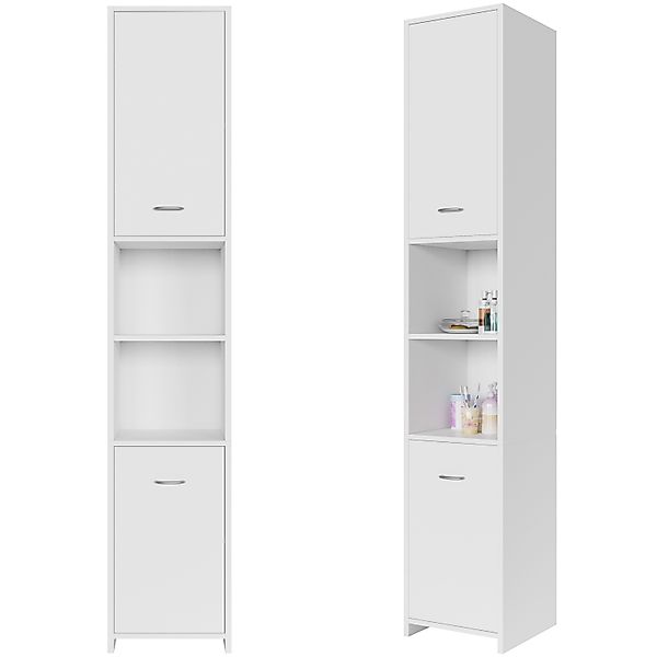 Casaria Hochschrank Neapel Badezimmerhochschrank 30 cm Breit mit 2 Türen Ba günstig online kaufen