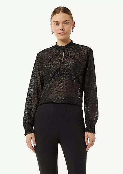 comma casual identity Langarmbluse Bluse mit Transparenz-Effekt und Glitzer günstig online kaufen