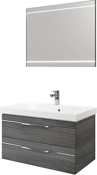 Saphir Badmöbel-Set »Balto 2-teilig Mineralmarmor-Waschtisch mit LED-Spiege günstig online kaufen