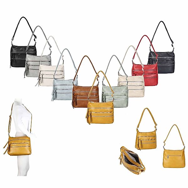 ITALYSHOP24 Schultertasche Damen Hand-Tasche XL Shopper günstig online kaufen