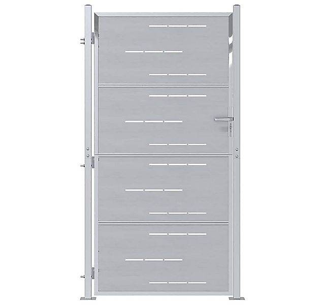 vidaXL Gartentor Gartentor mit Schloss Silber 85 x 174 cm Edelstahl günstig online kaufen
