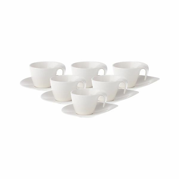 Villeroy & Boch Tasse "Espressotassen mit Untertassen Flow 100 ml 6er Set w günstig online kaufen