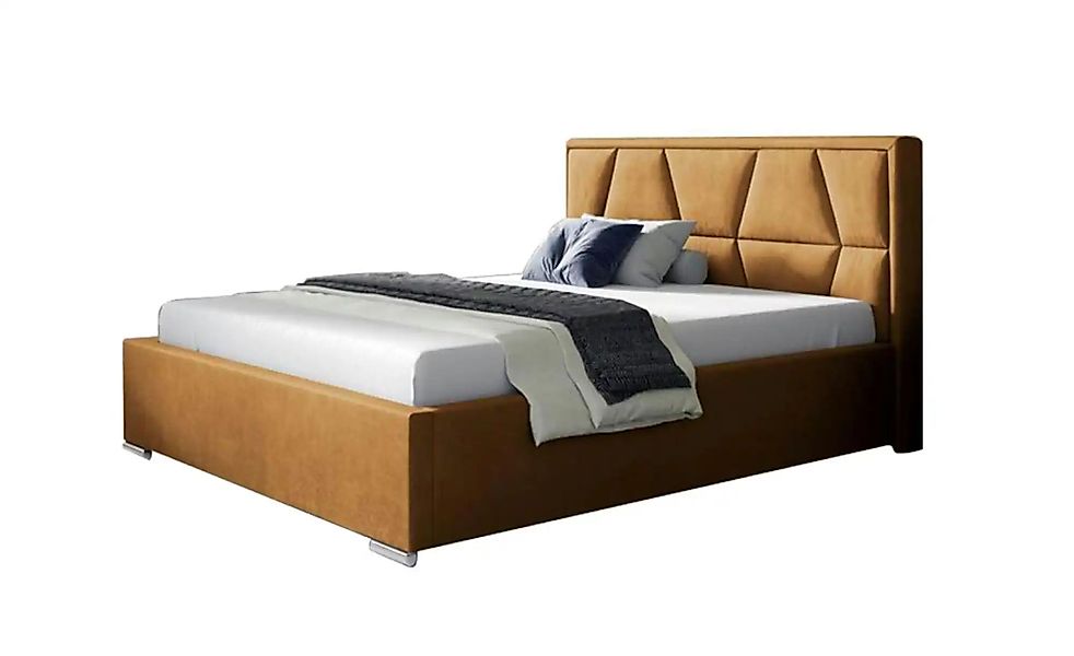 Polsterbett 120x200 Grün   ¦ gelb ¦ Maße (cm): B: 200 H: 110 Betten > Komfo günstig online kaufen