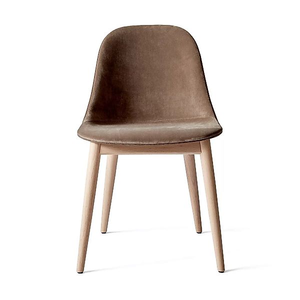 Menu - Harbour Side Chair Gestell Eiche Samt - braun/Samt/BxHxT 58.5x81x55. günstig online kaufen