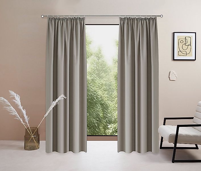 OTTO home Vorhang Raja, Gardinen mit Kräuselband, Vorhänge Wohnzimmer (2 St günstig online kaufen