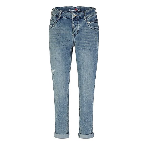 Buena Vista 5-Pocket-Jeans Bali Cropped Stretch Denim - destroyed blue günstig online kaufen