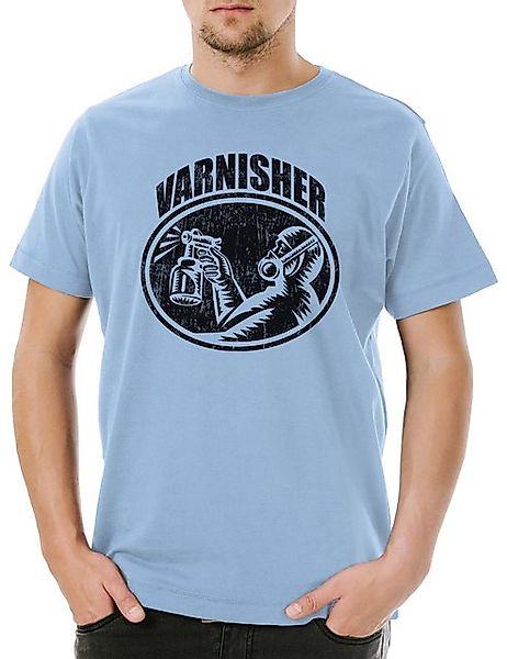 Urban Backwoods Print-Shirt Urban Backwoods Varnisher Herren T-Shirt Hellbl günstig online kaufen