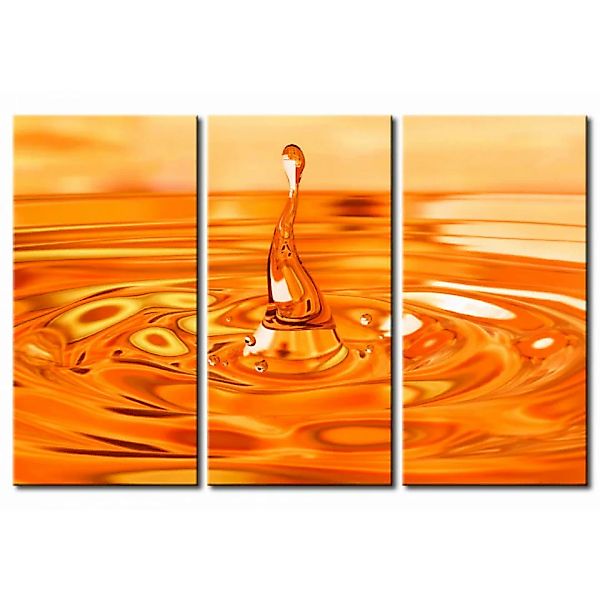 Leinwandbild Fallender Tropfen – Orange  XXL günstig online kaufen