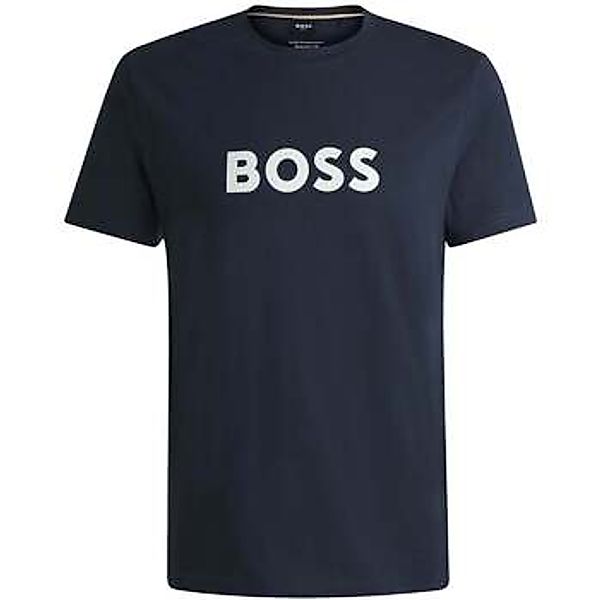 BOSS  T-Shirt Contrast Logo RN T-Shirt Navy günstig online kaufen