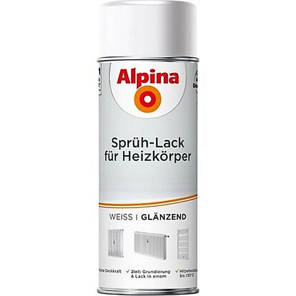 Alpina Sprühlack Sprühlack für Heizkörper weiß 400 ml glänzend günstig online kaufen