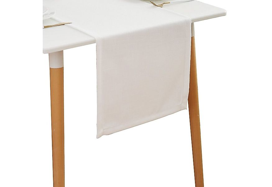 Simurq Tischläufer Leinenoptik - Lotuseffekt, Wasserabweisende & Abwaschbar günstig online kaufen