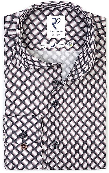 R2 Hemd Twill Leave Druck Multicolour - Größe 41 günstig online kaufen