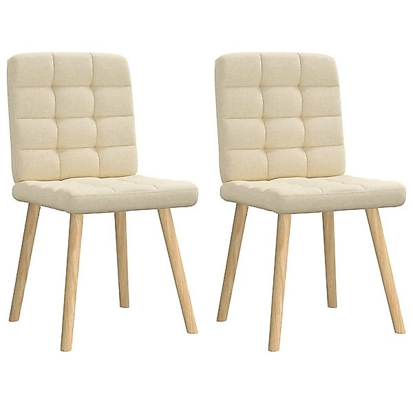 vidaXL Esszimmerstuhl Esszimmerstühle 2 Stk. Creme günstig online kaufen
