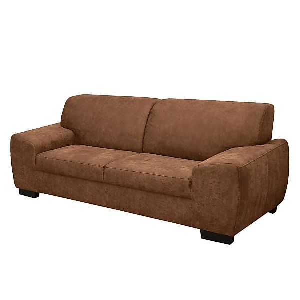 home24 Modoform Sofa Piru 2-Sitzer Cognac Microfaser 204x81x95 cm günstig online kaufen