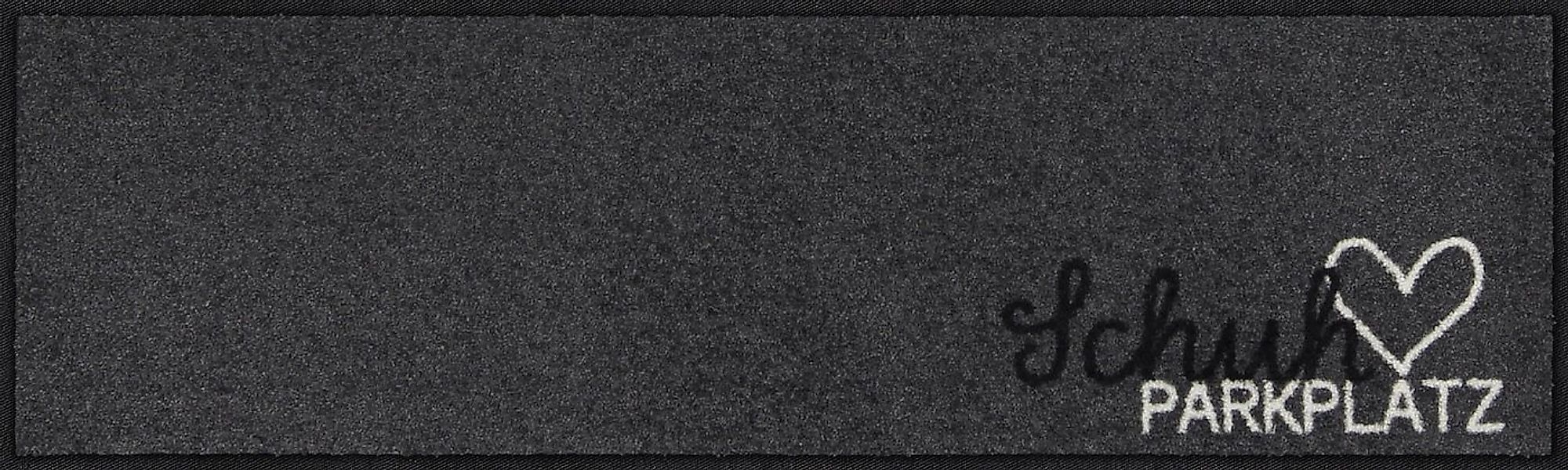 Salonloewe Fußmatte Läufer klein 30x100 Schuhparkplatz pur silber anthrazit günstig online kaufen