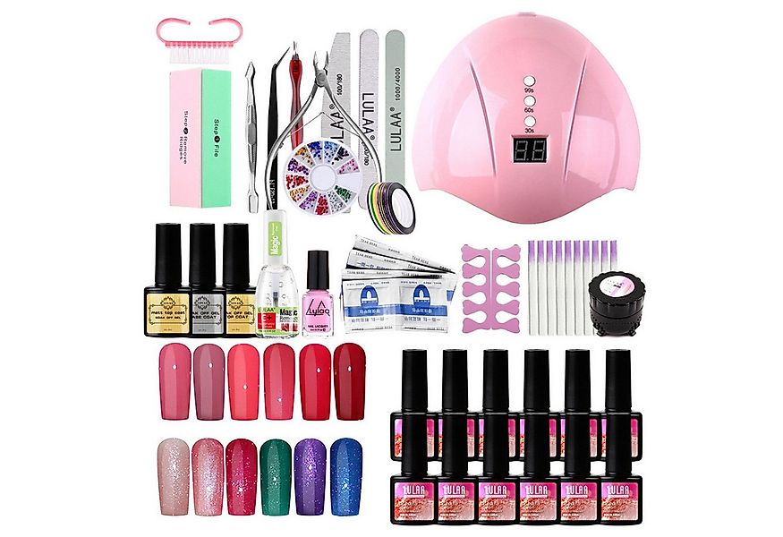 KINSI Nagellack-Set 12 Farben Gel Nagellack Set mit UV/LED Nagel Lampe,Nail günstig online kaufen