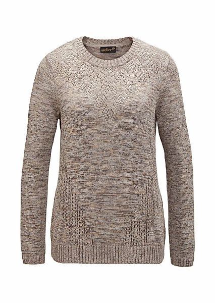 GOLDNER Strickpullover "Pullover mit Glanzgarn" Schöne Ajour-Elemente im Vo günstig online kaufen