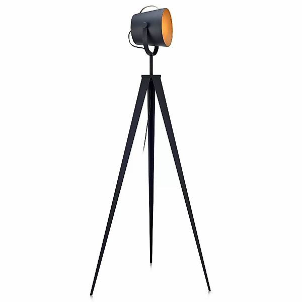 Teamson Home Artiste 157 cm Tripod Stehlampe Verstellbar Schwarz Gold günstig online kaufen