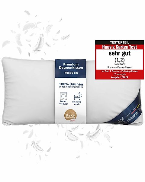 DormiGood Daunenkissen Premium 3-Kammern Daunenkissen, Extra günstig online kaufen