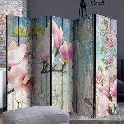 Trennwand Paravent in Bunt Magnolien Motiv günstig online kaufen
