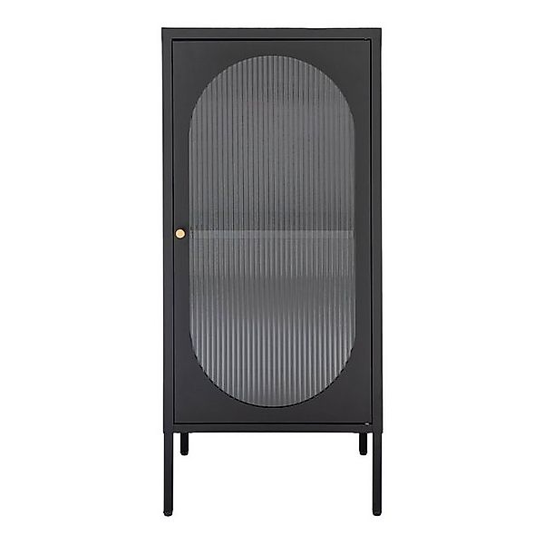 House Nordic Standvitrine Adelaide in Schwarz, Metall - 50x110x35cm (BxHxT) günstig online kaufen