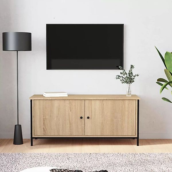 Vidaxl Tv-schrank Mit Türen Sonoma-eiche 102x35x45 Cm Holzwerkstoff günstig online kaufen