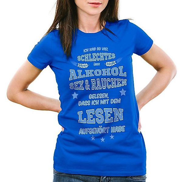 style3 T-Shirt Viel schlechtes Alkohol Sex Rauchen gelesen bier trinken vat günstig online kaufen
