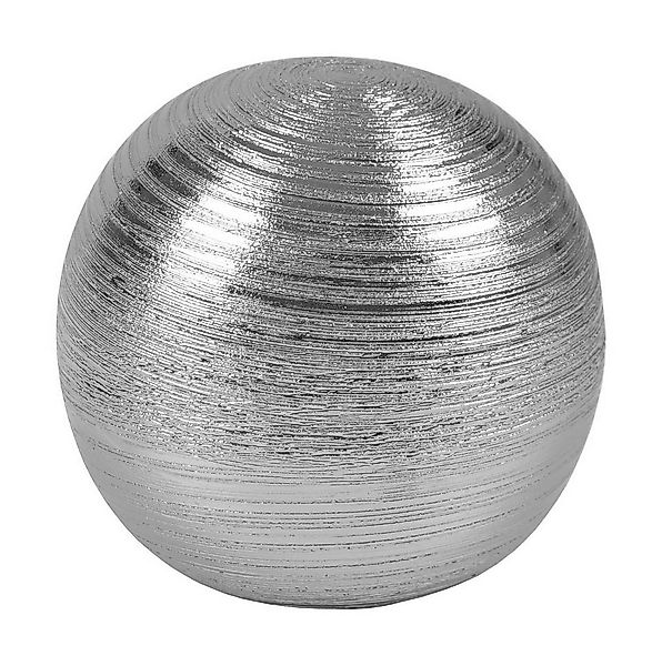New Home Dekofigur Dekokugel aus Keramik silber 12,5cm Tischdeko Silberkuge günstig online kaufen