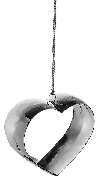 Fink Dekoobjekt ANYA Deko Herz - silber - Edelstahl - H. 15cm x B. 6cm - He günstig online kaufen