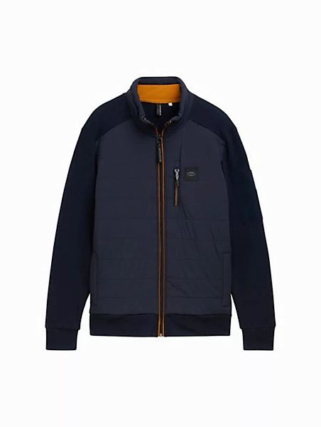 TOM TAILOR Sweatshirt hybrid sweat-jacket, sky captain blue günstig online kaufen