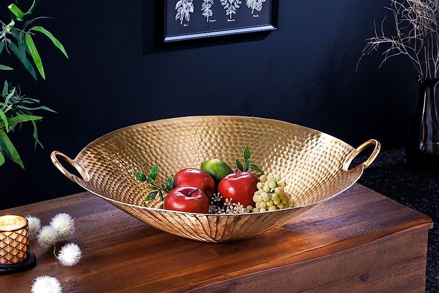 riess-ambiente Dekoschale ORIENT 55cm gold (Einzelartikel, 1 St), Wohnzimme günstig online kaufen