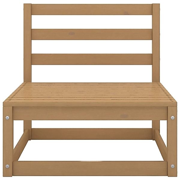 vidaXL Garten-Mittelsofa Honigbraun Massivholz Kiefer Modell 1 günstig online kaufen