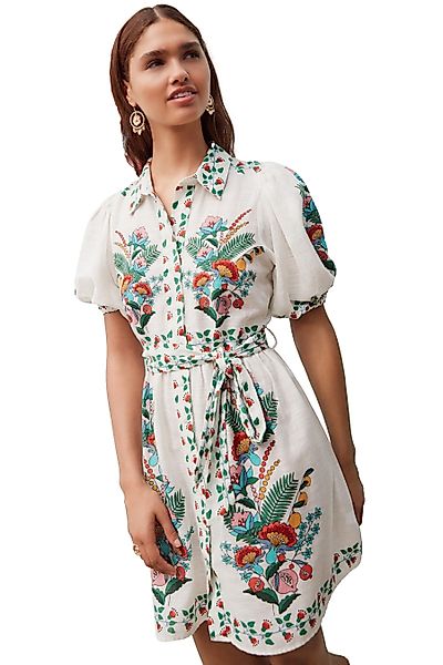 Next Minikleid Mini-Hemdblusenkleid mit Bindegürtel + günstig online kaufen