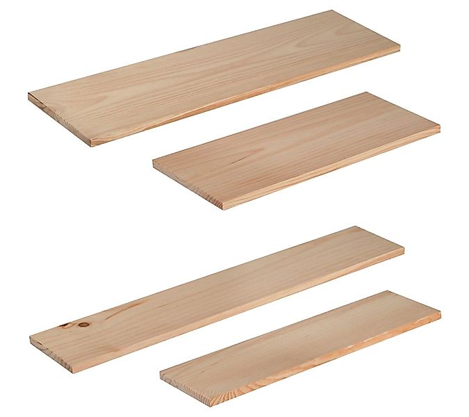 Astigarraga Kit Line Wandregal Regalbrett, Vollholz Kiefer, abgerundete Eck günstig online kaufen