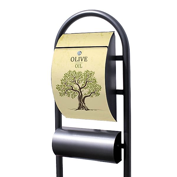 Banjado Standbriefkasten Hammerschlag Optik Größe 150x47x22cm Postkasten Fr günstig online kaufen