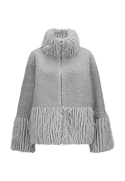 Milestone Fellimitatjacke MSRaya Damen Kunstfelljacke Übergangsjacke Metall günstig online kaufen