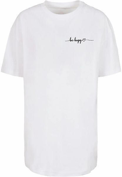 Merchcode T-Shirt "Merchcode Damen Ladies Be Happy Oversized Boyfriend Tee" günstig online kaufen