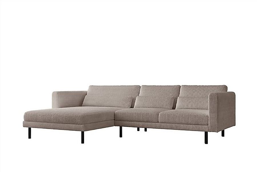 Fun Möbel Ecksofa Designersofa AGADA in Stoff, mit Ottomane Links oder Rech günstig online kaufen