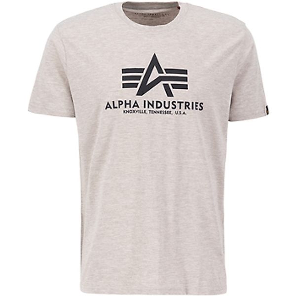 Alpha Industries  T-Shirts & Poloshirts Basic T-Shirt - hazel melange günstig online kaufen