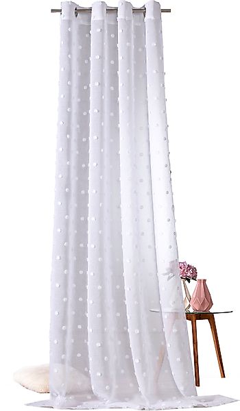 Weckbrodt Gardine "Julina" Ösen 1 Stk. tlg. Leinen-Optik, transparent, mit günstig online kaufen