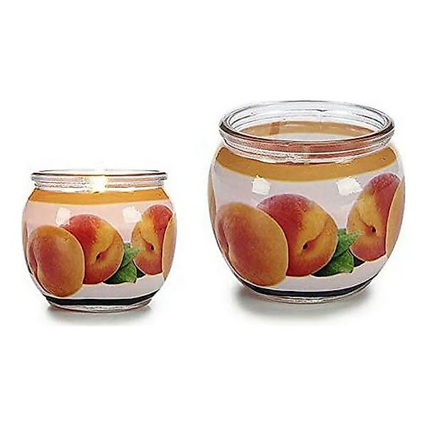 Duftkerze Pfirsich Orange Glas Wachs Kristall günstig online kaufen