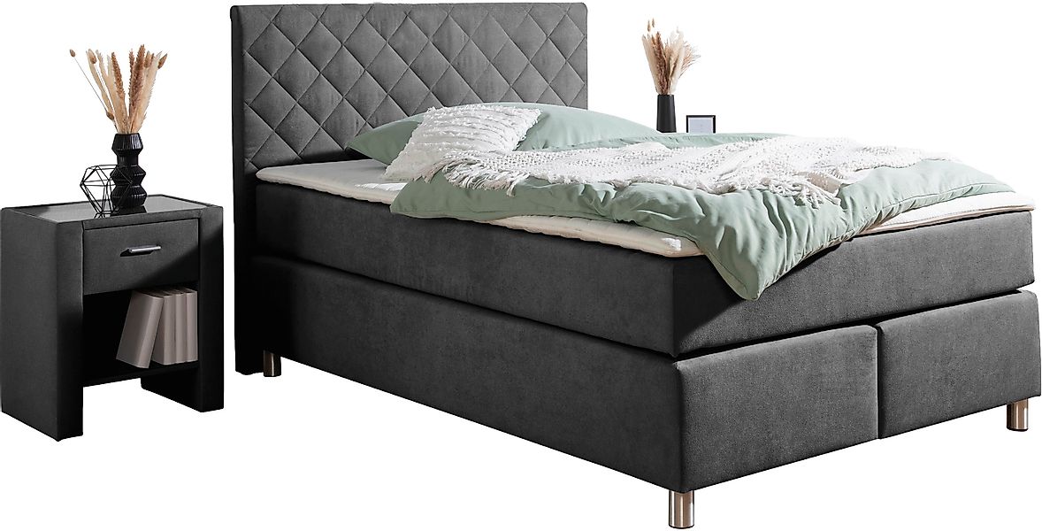 Home affaire Boxspringbett »Bernard, in verschiedenen Breiten« inkl. Topper günstig online kaufen