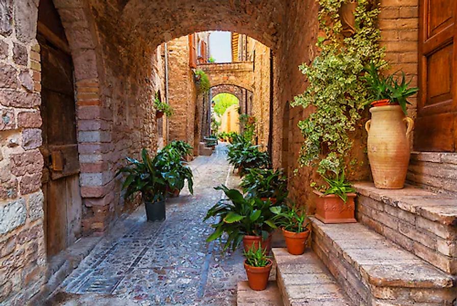 Papermoon Fototapete »Ancient City Spello Umbria« glatt günstig online kaufen