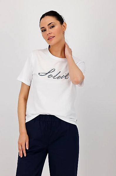 Monari T-Shirt "Shirt Schmuckschrift", Mit Rundhalsausschnitt günstig online kaufen
