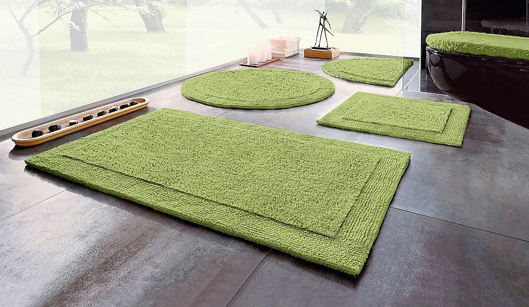 my home Badematte "Kapra, Badvorleger, Badezimmer Teppich" Höhe 14 mm beids günstig online kaufen