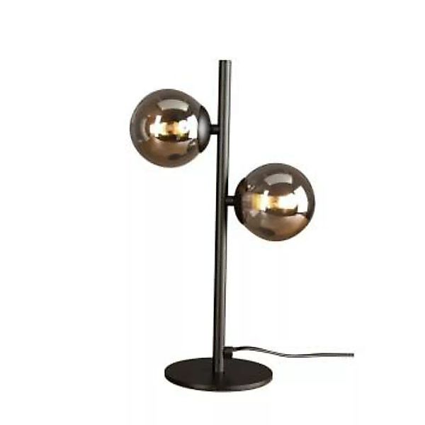 Schwarze Tischlampe Metall Glas 23 cm Retro elegant günstig online kaufen